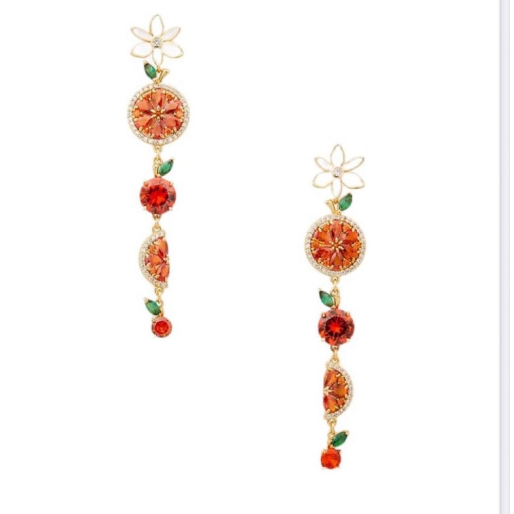 Kate Spade "Sweet Citrus Orange Statement" Earrings~ NEW!
